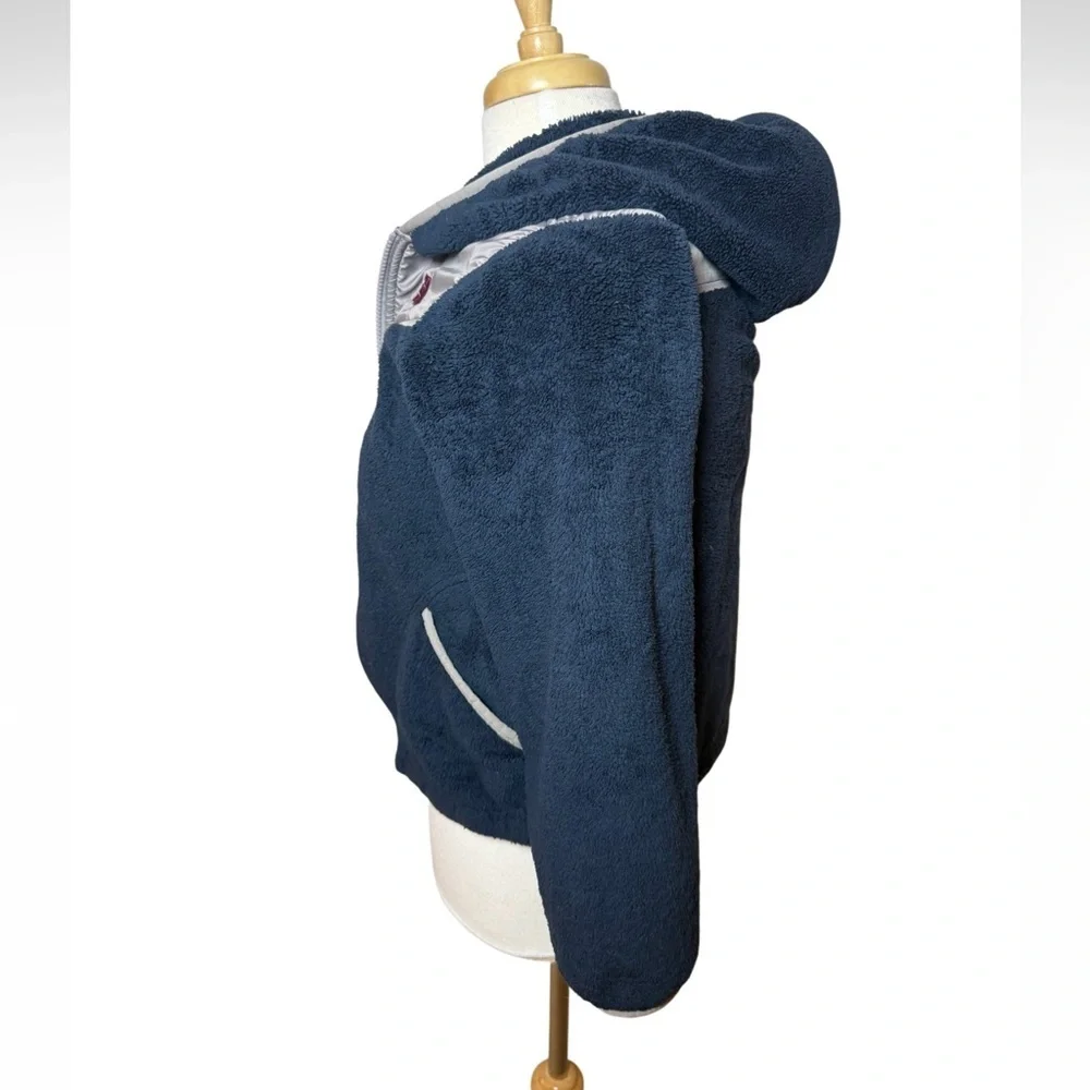 The North Face Oso Dark Blue and Light Gray Hooded Jacket-Girls size M